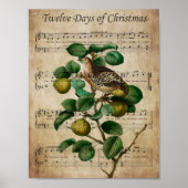 Christmas Wall Art-Partridge in a Pear Tree Poster (Voorkant)