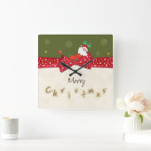 Christmas Wall Clock Vierkante Klok (Huis)