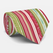 Christmas Washi Tape Stripes voor Zazzle Stropdas. Stropdas (Opgerold)
