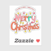 Christmas Water Bottle Sticker (Vel)