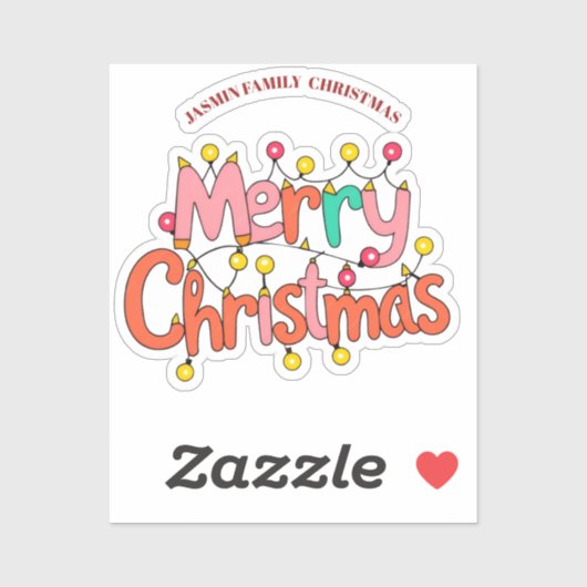 Christmas Water Bottle Sticker (Vel)