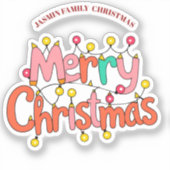 Christmas Water Bottle Sticker (Voorkant)