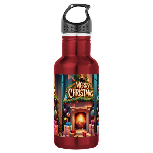 christmas Water Bottle Waterfles (Voorkant)