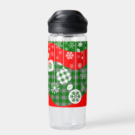 Christmas Water Bottle – White Ornaments Waterfles