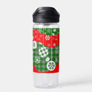 Christmas Water Bottle – White Ornaments  Waterfles