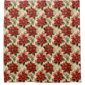 Christmas Watercolor Curtain with Rustic Elegance Douchegordijn (Voorkant)