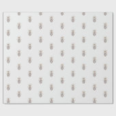 Christmas watercolor pinecone with stylish accent  cadeaupapier (Vlak)