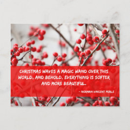 Christmas Waves a Magic Wand Postcard Feestdagenkaart