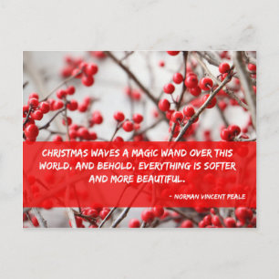 Christmas Waves a Magic Wand Postcard Feestdagenkaart