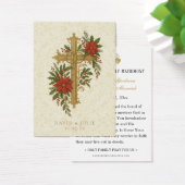 Christmas Wedding Cross Prayer Card Visitekaartje (Bureau)