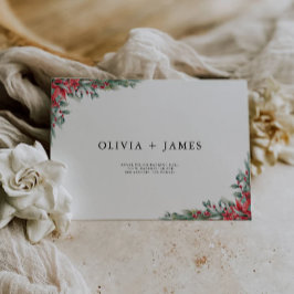 Christmas Wedding Envelope Adres Sjabloon