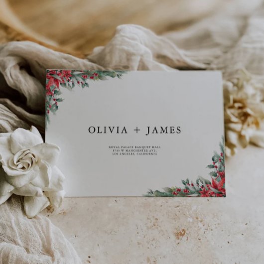 Christmas Wedding Envelope Adres Sjabloon