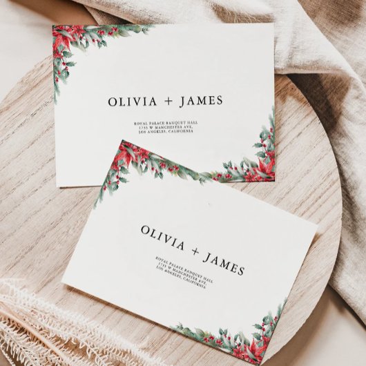 Christmas Wedding Envelope Adres Sjabloon