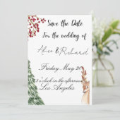 Christmas wedding Holiday Kaart (Staand voorkant)