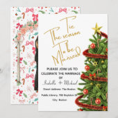 Christmas Wedding Invitation,Winter Wedding Kaart (Voorkant / Achterkant)