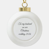 Christmas wedding keramische bal ornament (Voorkant)
