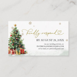 Christmas Wedding Online RSVP Informatiekaartje