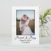 Christmas Wedding Photo Feestdagenkaart (Staand voorkant)