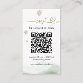 Christmas Wedding QR RSVP Informatiekaartje (Voorkant)