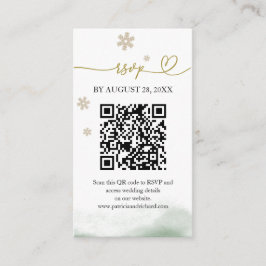 Christmas Wedding QR RSVP Informatiekaartje