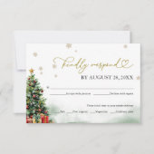 Christmas Wedding RSVP With Food Options (Voorkant)
