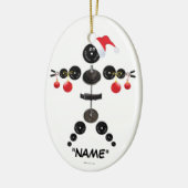 Christmas Weight Lifting Cartoon Keramisch Ornament (Links)