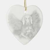 CHRISTMAS WEIMARANER ANGEL KERAMISCH ORNAMENT (Rechts)