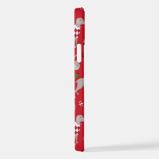 Christmas Weimaraner Dog iPhone Hoesje (Rechterkant)