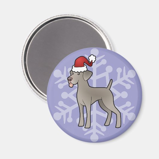 Christmas Weimaraner Magneet (Voorkant / Achterkant)