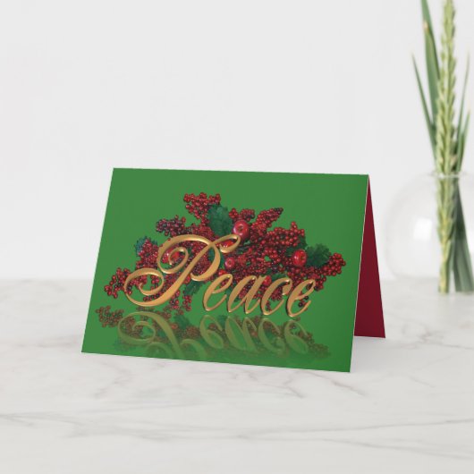 Christmas wenskaart PEACE Feestdagen Kaart (Voorkant)