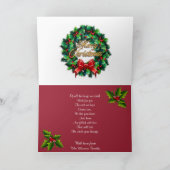 Christmas wenskaart PEACE Feestdagen Kaart (Binnen)