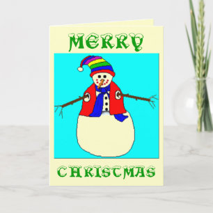 CHRISTMAS-WENSKAARTEN - SNOWMEN - FUNNY - XMAS FEESTDAGEN KAART