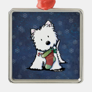 Christmas Westie KiniArt Metalen Ornament