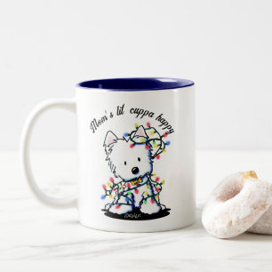Christmas Westie KiniArt Tweekleurige Koffiemok