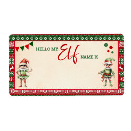 Christmas What is Your Elf Game Ugly Sweater Etiket