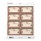 Christmas What is Your Elf Game Ugly Sweater Etiket (Full Sheet)