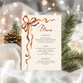 Christmas Whimsical Funky Boho Bow Dinner Party Menu