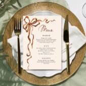 Christmas Whimsical Funky Boho Bow Dinner Party Menu