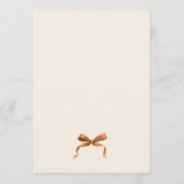 Christmas Whimsical Funky Boho Bow Dinner Party Menu (Achterkant)