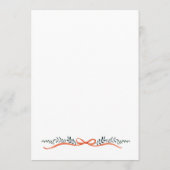 Christmas Whimsical Red Bow Wreath Dinner Party Menu (Achterkant)