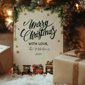 Christmas Whimsical Toy Express Feestdagenkaart