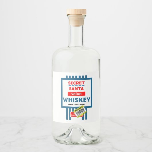 Christmas Whiskey Label Likeurfles Etiket (Voorkant)