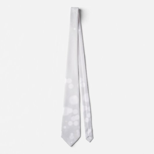 Christmas White Gradient Snowflake Stropdas (Voorkant)