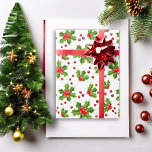 Christmas White Holly Berry Cadeaupapier<br><div class="desc">Introductie van holly berry inpakpapier! Dit unieke inpakpapier is voorzien van holle bessen op een witte achtergrond. De bessen worden verspreid door het ontwerp om uw geschenken een moderne,  feestelijke uitstraling te geven.</div>