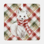 Christmas White Peppermint Deer Metalen Ornament (Achterkant)