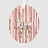 Christmas White Peppermint Deer Ornament (voorkant)