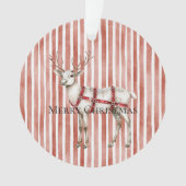 Christmas White Peppermint Deer Ornament (voorkant)