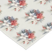 Christmas White Red Flowers Holidays Elegant Tafelkleed (Gekanteld)