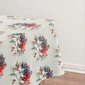 Christmas White Red Flowers Holidays Elegant Tafelkleed (Voorbeeld)