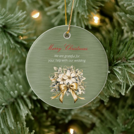 Christmas White Winterberry bruiloft Ornament (Boom)